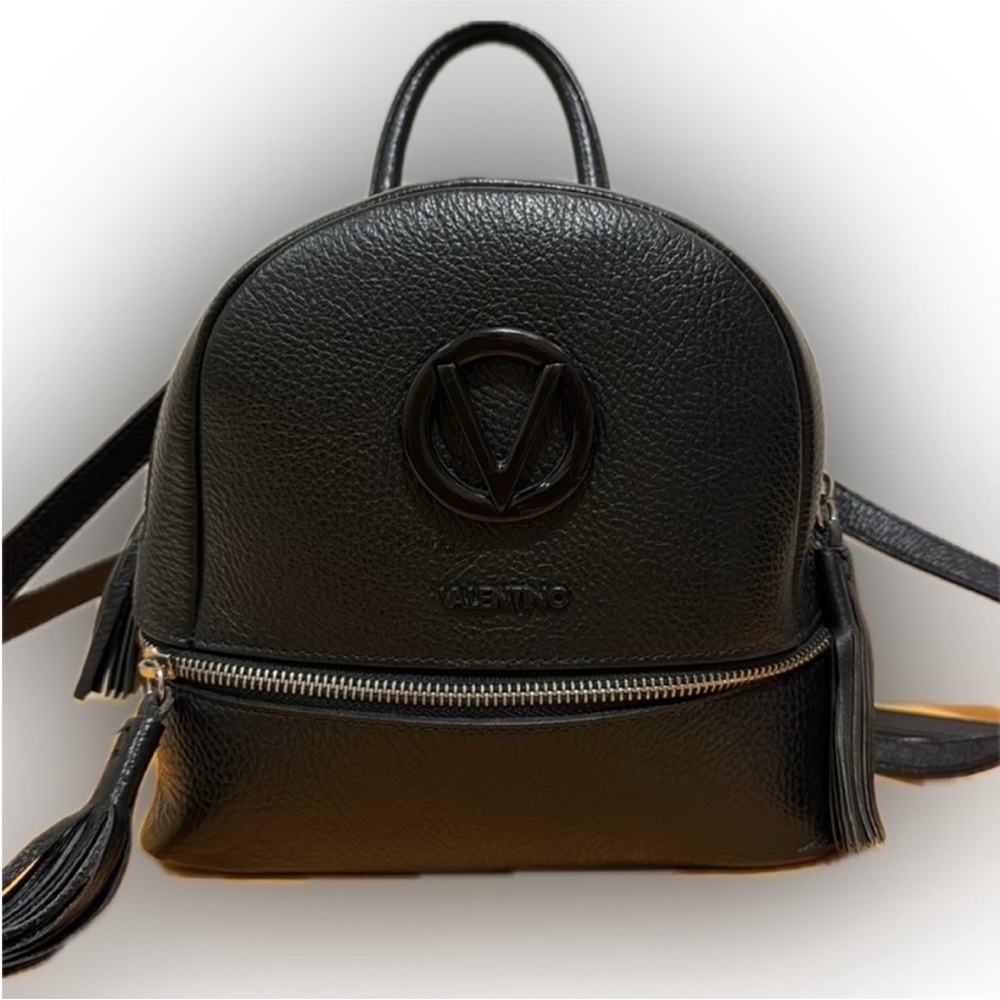 Valentino✨ Mini Black Leather Backpack by Mario Valentino